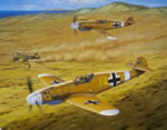 "Hans Joachim Marseille Bf 109F-2Z Trop" - Jerry Crandall - Bf-109 Art